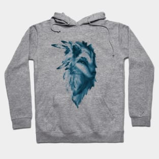 The Native Wolf (blue version) Hoodie